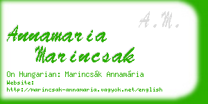 annamaria marincsak business card